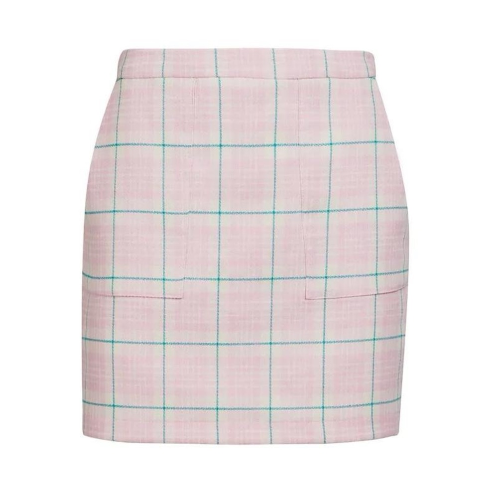 HILARY MACMILLAN BARBIE® PLAID MINI SKIRT